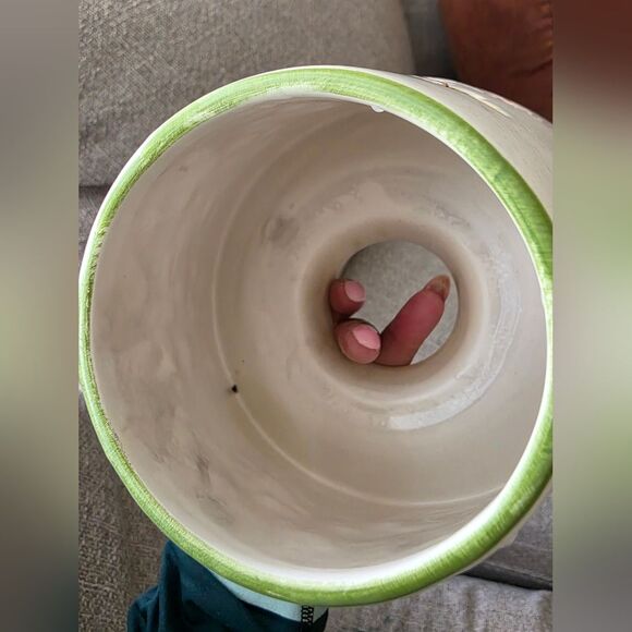 Yankee Candle Large Jar Shade & Plate Queen Anne Flowers Bees Etched Flaws - Picture 7 of 15